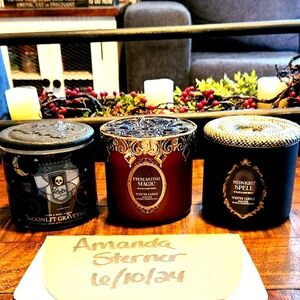 Set of 3 Halloween 2023 collection candles